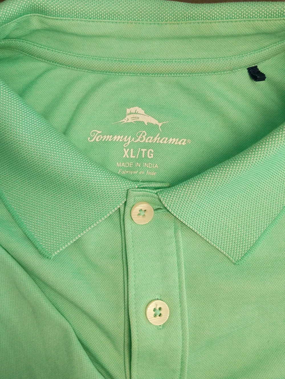 Tommy Bahama Seafoam Green Polo with Embroidered Marlin Logo. Men's XL Like NEW!